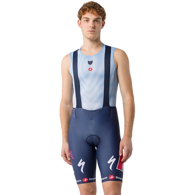 カステリ メンズ ボトムス 二分の一ズボン下・さる股引き Castelli Soudal/Quick Step Free Aero Race S Bibshort - Men\u0027s Belgian Blue 青色