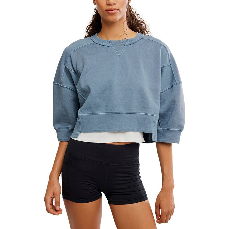 フリーピープル レディース アウター パーカー・スウェット 半袖 FP Movement Short-Sleeve Intercept Pullover - Women's Riptide|ReVida 店