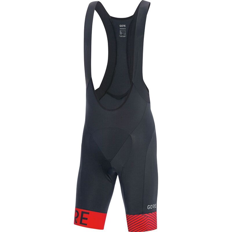 ゴアお召しもの メンズ ボトムス 二分の一ズボン下・さる股引き GOREWEAR C5 Optiline Bib Short+ - Men\u0027s Black/Red 黒いこと