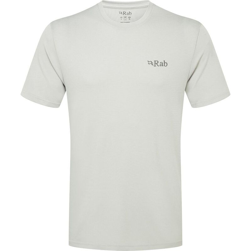 優しいこと メンズ トップス プルオーバー ロゴタイプ Rab Crimp Logo T-Shirt - Men\u0027s Light Zinc