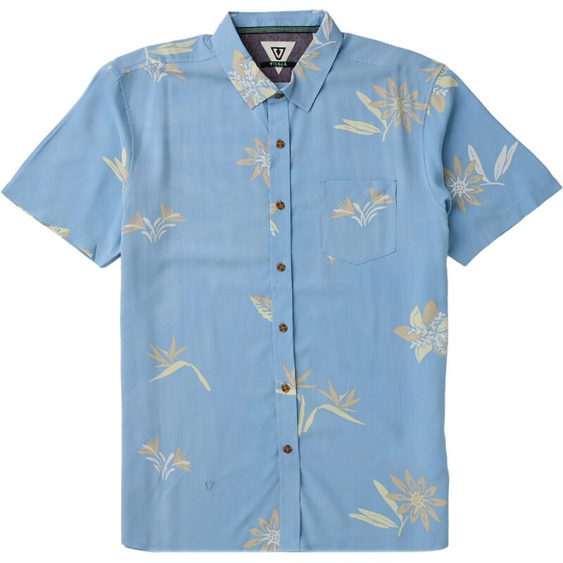 ヴィスラ メンズ トップス シャツ 半袖 Vissla Tonga Shoreshort-Sleeve Shirt - Men's Fadedenim デニム｜ReVida 店