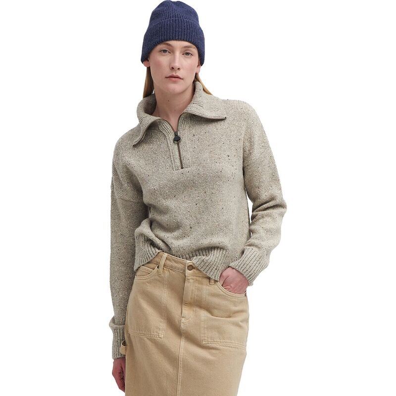 バブアー レディース アウター ニット・セーター セーター ニット Barbour Lavensdale 1/2-Zip Knit Sweater - Women's Oatmeal オートミール