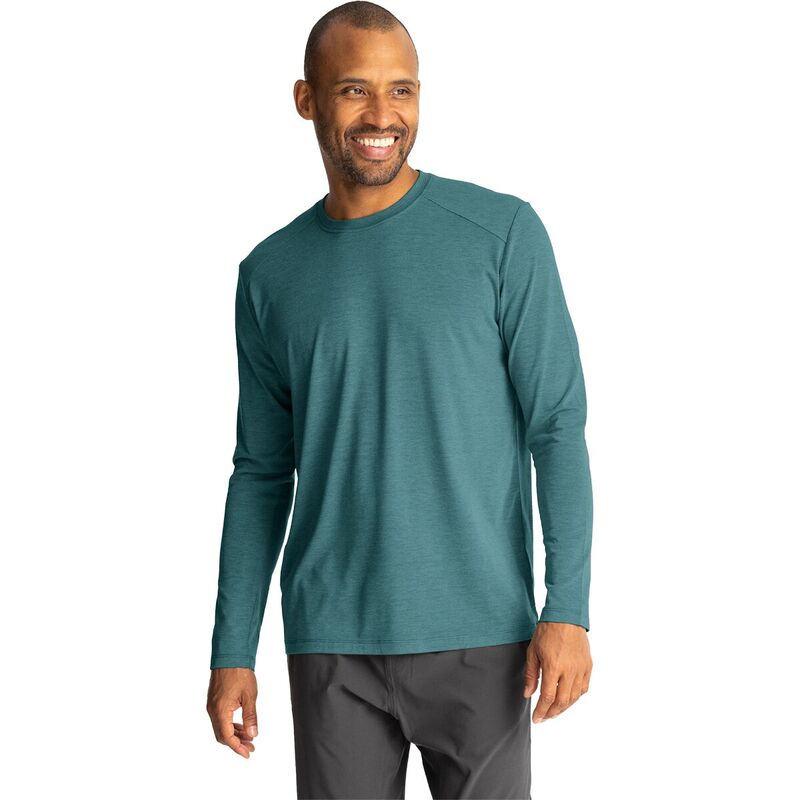 無償性 飛球 メンズ トップス プルオーバー 長袖 Free Fly Shade Long-Sleeve Top - Men\u0027s Heather Sea Pine ギョリュウモドキ