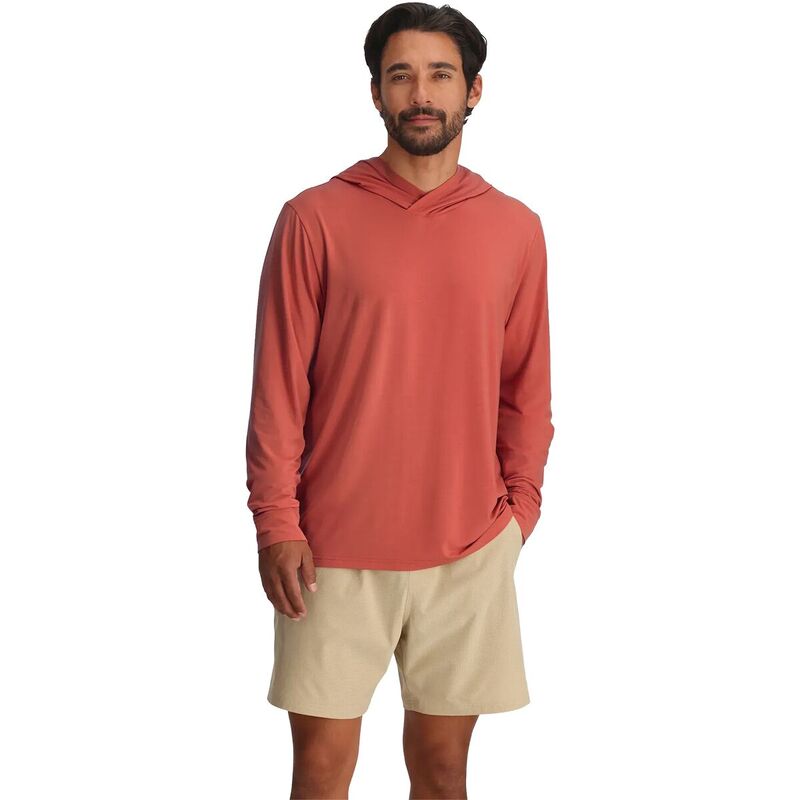 無償性 飛球 メンズ アウター パーカー・スウェット Free Fly Elevate Lightweight Hoodie - Men\u0027s Red Clay 赤いこと