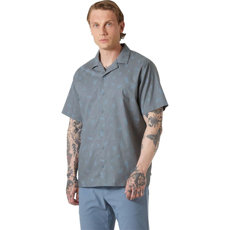ヘリーハンセン メンズ トップス プルオーバー 半袖 Helly Hansen Holmen Short-Sleeve Shirt - Men\u0027s Washed Navy 米国海軍