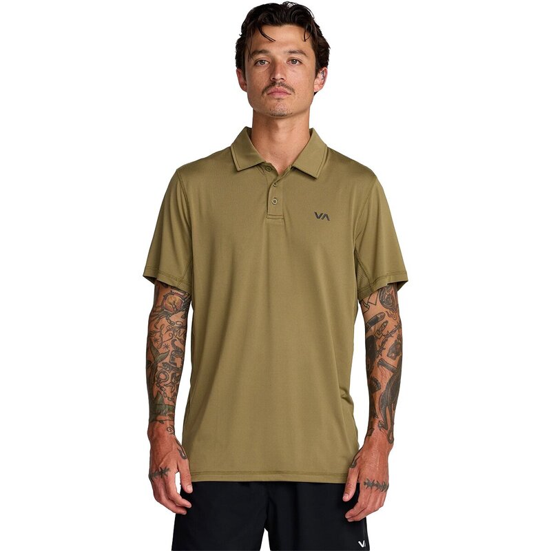 ルーカ メンズ トップス ポロシャツ RVCA Sport Vent Polo - Men's Light Olive オリーブ｜ReVida 店