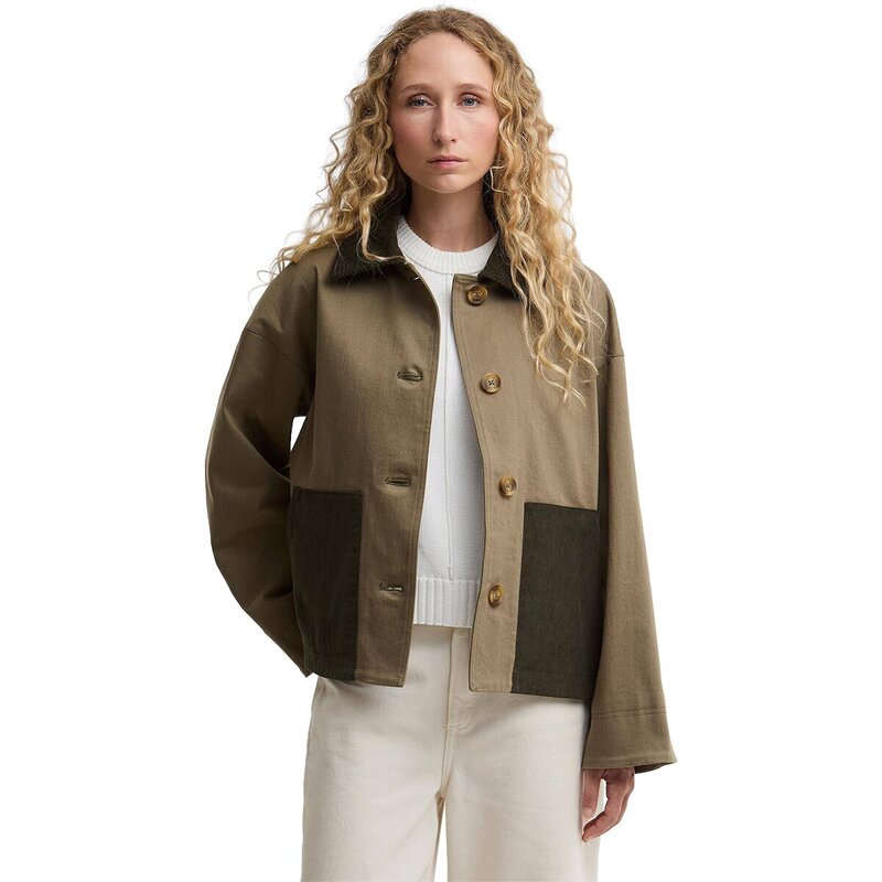 バブアー レディース アウター ジャケット・ブルゾン Barbour Cloverdale Casual Jacket - Women's Dusky Green グリーン｜ReVida 店
