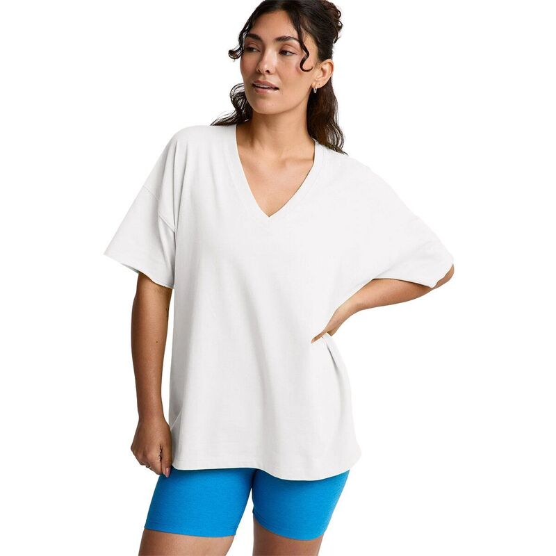 ビヨンドヨガ レディース トップス プルオーバー V素っ首 Beyond Yoga Better Than Ever Oversized V-Neck T-Shirt - Women\u0027s Crisp White 白いこと