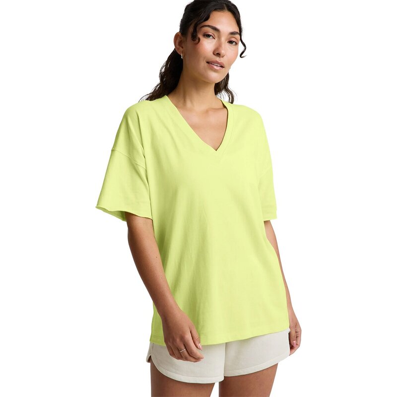 ビヨンドヨガ レディース トップス プルオーバー V素っ首 Beyond Yoga Better Than Ever Oversized V-Neck T-Shirt - Women\u0027s Electric Lime 菩提樹