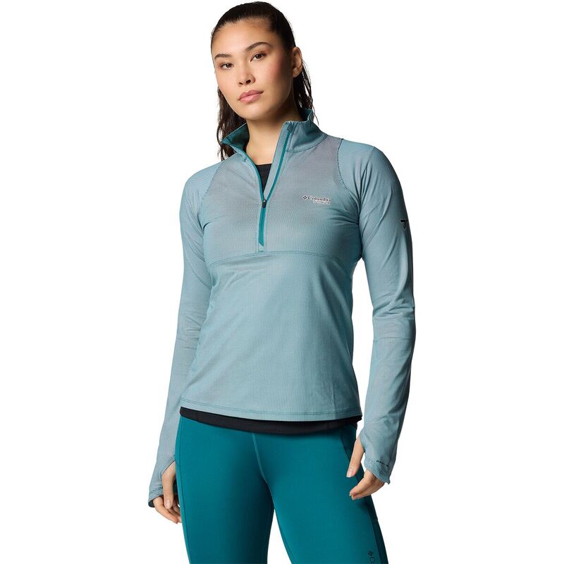 コロンビア レディース トップス プルオーバー 長袖 上衣 Columbia Summit Valley Long-Sleeve Half-Zip Jacket - Women\u0027s River Blue 青み