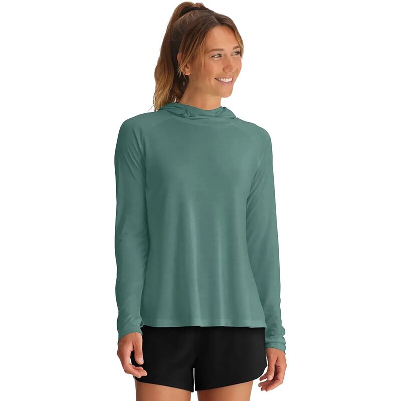 無償性 飛球 レディース トップス プルオーバー パーカー Free Fly Lightweight II Hoodie - Women\u0027sea Pine