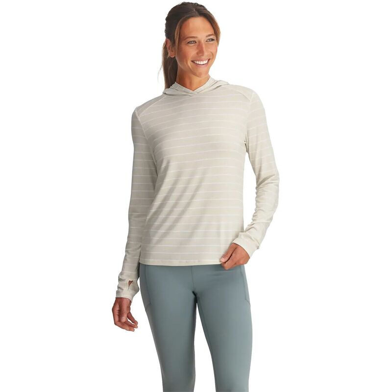 無償性 飛球 レディース トップス プルオーバー パーカー Free Fly Shade II Hoodie - Women\u0027s Dash Stripe Birch 縞模様