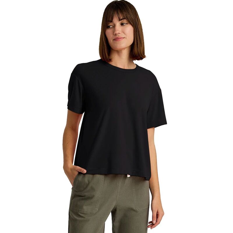 無償性 飛球 レディース トップス プルオーバー Free Fly Elevate Lightweight-Shirt - Women\u0027s Black 黒いこと