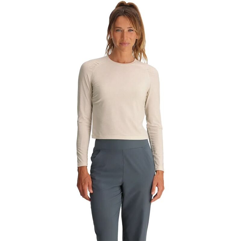 無償性 飛球 レディース トップス プルオーバー 長袖 Free Fly Elevate Lightweight Fitted Long-Sleeve Shirt - Women\u0027s Heather Birch ギョリュウモドキ