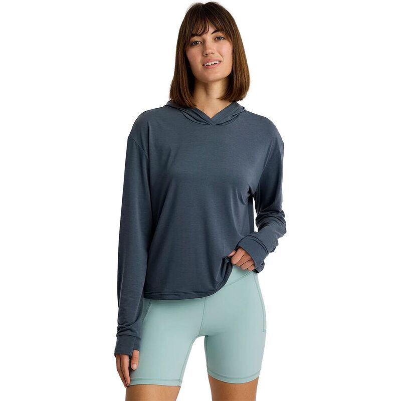 無償性 飛球 レディース トップス プルオーバー パーカー Free Fly Elevate Lightweight Hoodie - Women\u0027storm Cloud