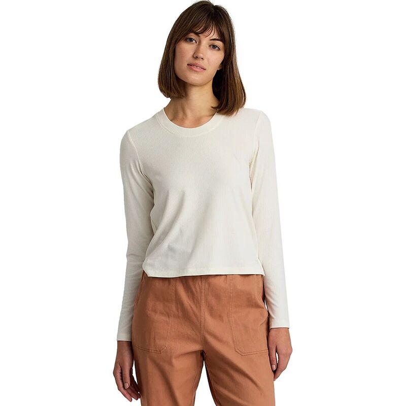 フリー フライ レディース トップス Tシャツ リブ 長袖 Free Fly Ribbed Long-Sleeve Shirt - Women'sea Salt|ReVida 店