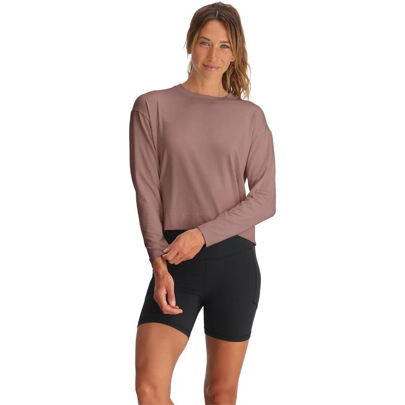 無償性 飛球 レディース トップス プルオーバー 長袖 Free Fly Shade Crossover Long-Sleeve Top - Women\u0027s Fig