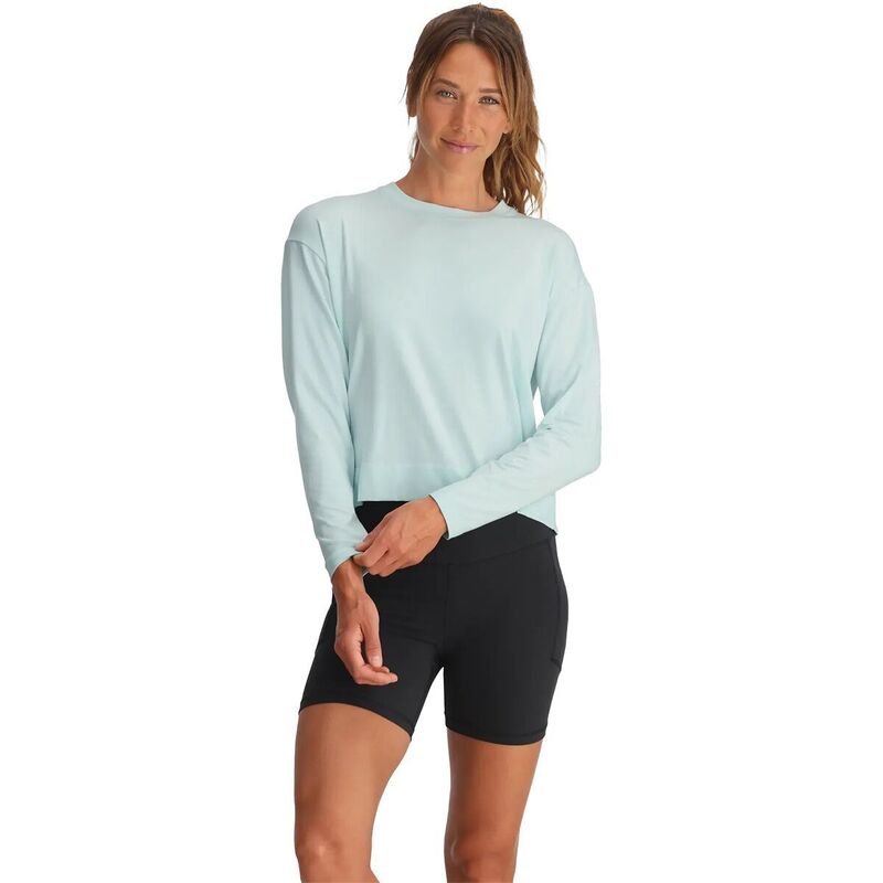 無償性 飛球 レディース トップス プルオーバー 長袖 Free Fly Shade Crossover Long-Sleeve Top - Women\u0027s Tropic Sea