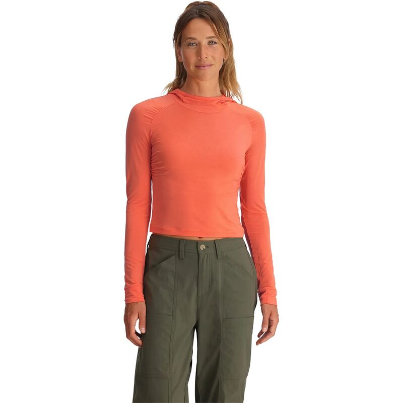 無償性 飛球 レディース トップス プルオーバー パーカー Free Fly Elevate Lightweight Fitted Hoodie - Women\u0027s Flamingo