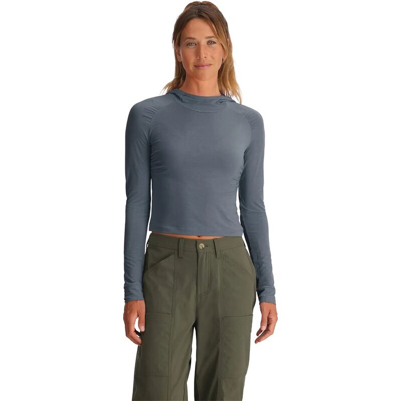 無償性 飛球 レディース トップス プルオーバー パーカー Free Fly Elevate Lightweight Fitted Hoodie - Women\u0027stormy Sea