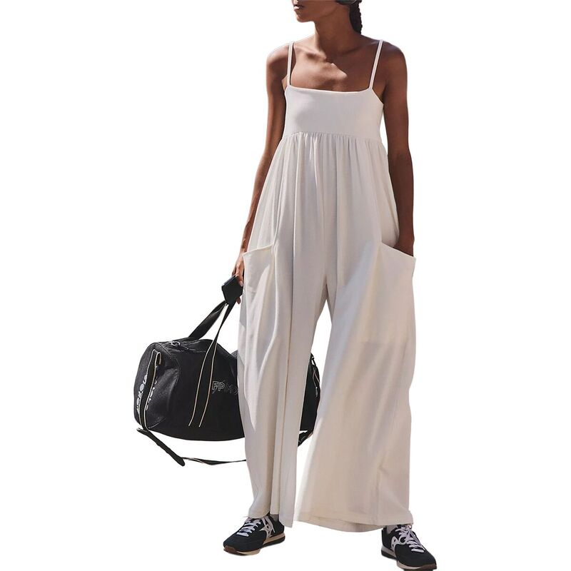 フリーピープル レディース 下つ方スコート 飛び降りる背広 FP Movement Hot Shot Strappy Jumpsuit 2 - Women\u0027s Ivory 象牙色