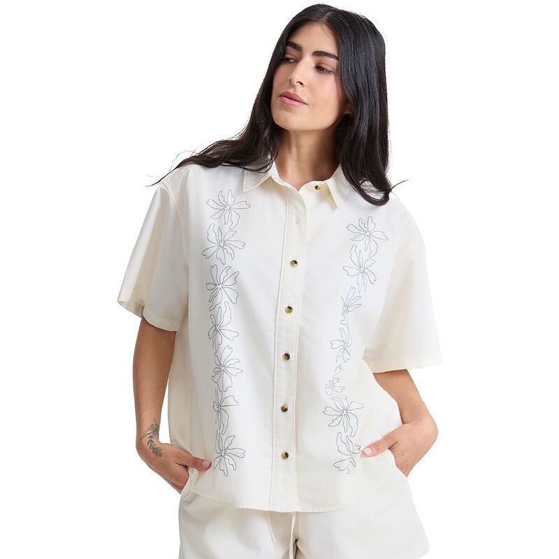 置き目アク レディース トップス プルオーバー 半袖 Roark Costa Short-Sleeve Woven Shirt - Women\u0027s Bone