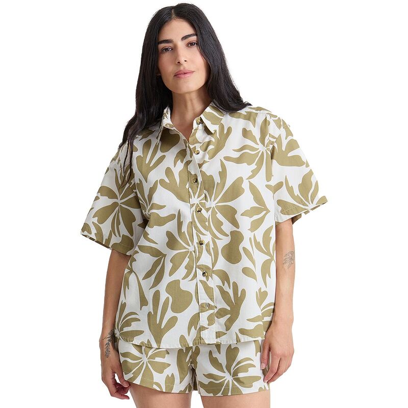置き目アク レディース トップス プルオーバー 半袖 Roark Costa Short-Sleeve Woven Shirt - Women\u0027s Dusty Olive オリーブ