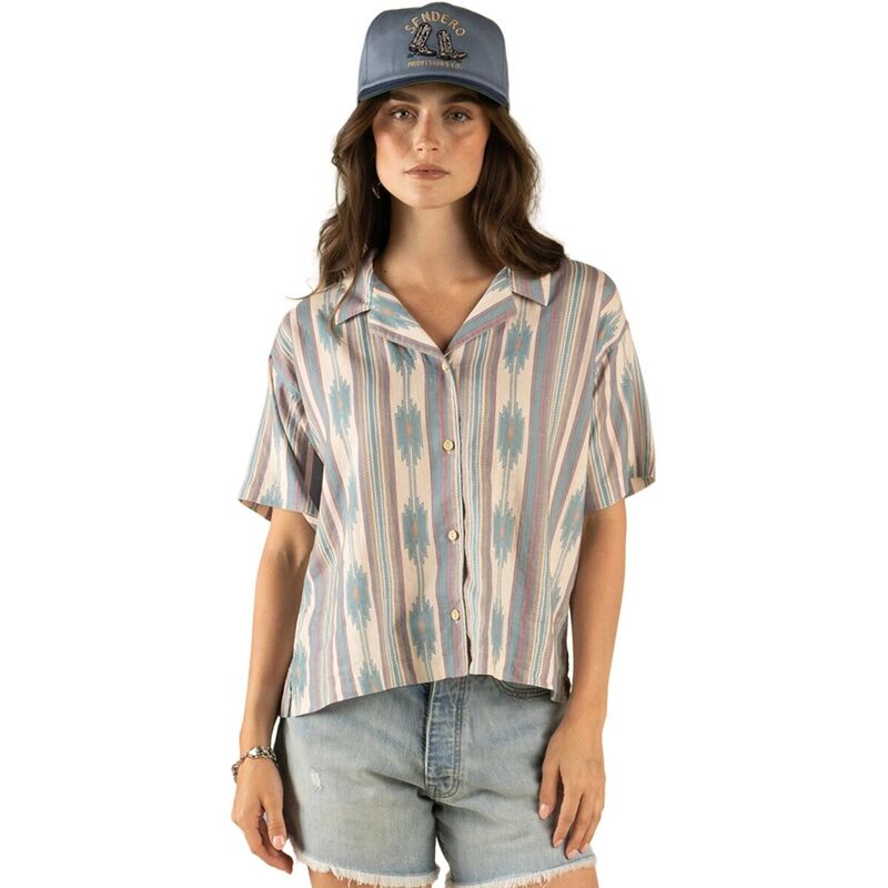 センデロプロビジョンズ レディース トップス プルオーバー Sendero Provisions Co. Isla Top - Women\u0027s Tuscon Stripe/Faded Teal ティール
