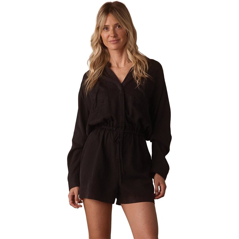 ノーマルブランド レディース ボトムスカート ロンパースエード The Normal Brand Sueded Costa Romper - Women's Black ブラック｜ReVida 店