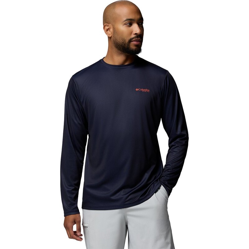コロンビア メンズ トップス シャツ Columbia Terminal Tackle PFG Sea Creature LShirt - Men's Collegiate Navy ネイビー|ReVida 店