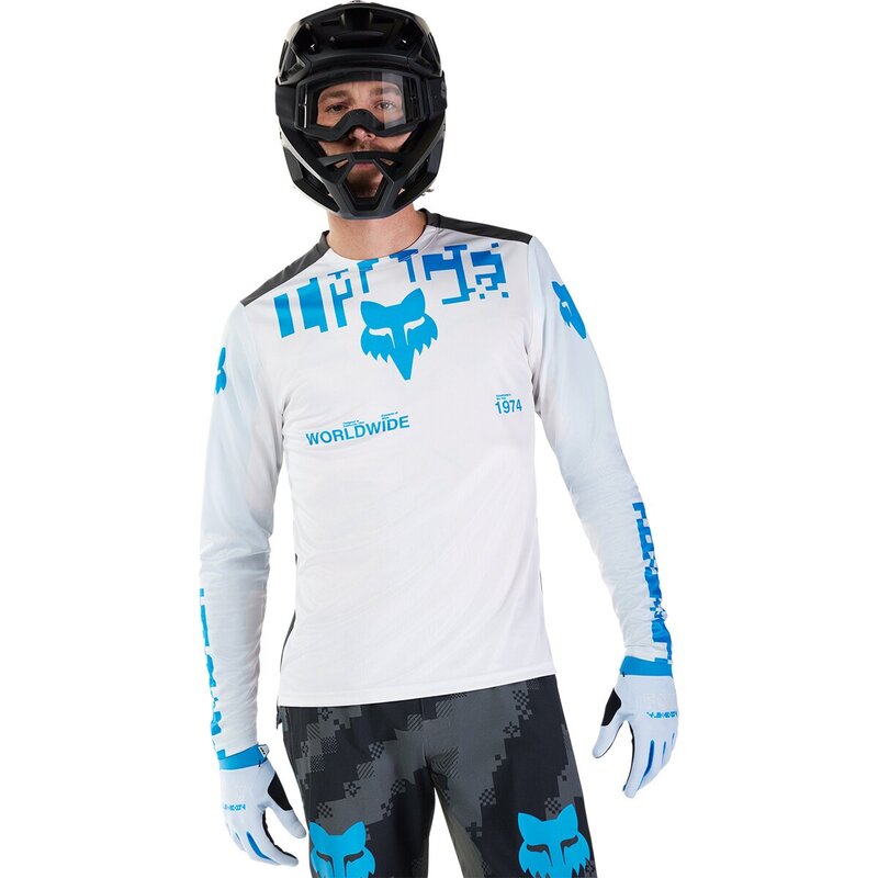 フォックスレーシング メンズ トップス Tシャツ ジャージー 長袖 Fox Racing Ranger Long-Sleeve Jersey - Men's Digi White ホワイト｜ReVida 店
