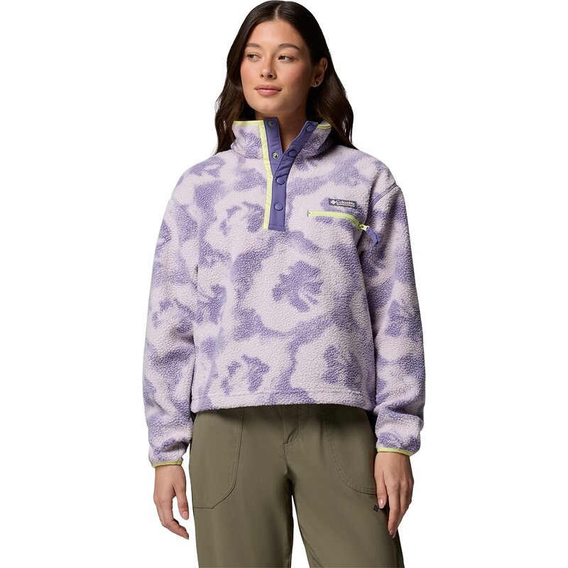コロンビア レディース アウター ジャケット・ブルゾン プリント クロップド Columbia Helvetia II Printed Cropped 1/2-Snapullover - Women'stormwatch/Sprayflower|ReVida 店