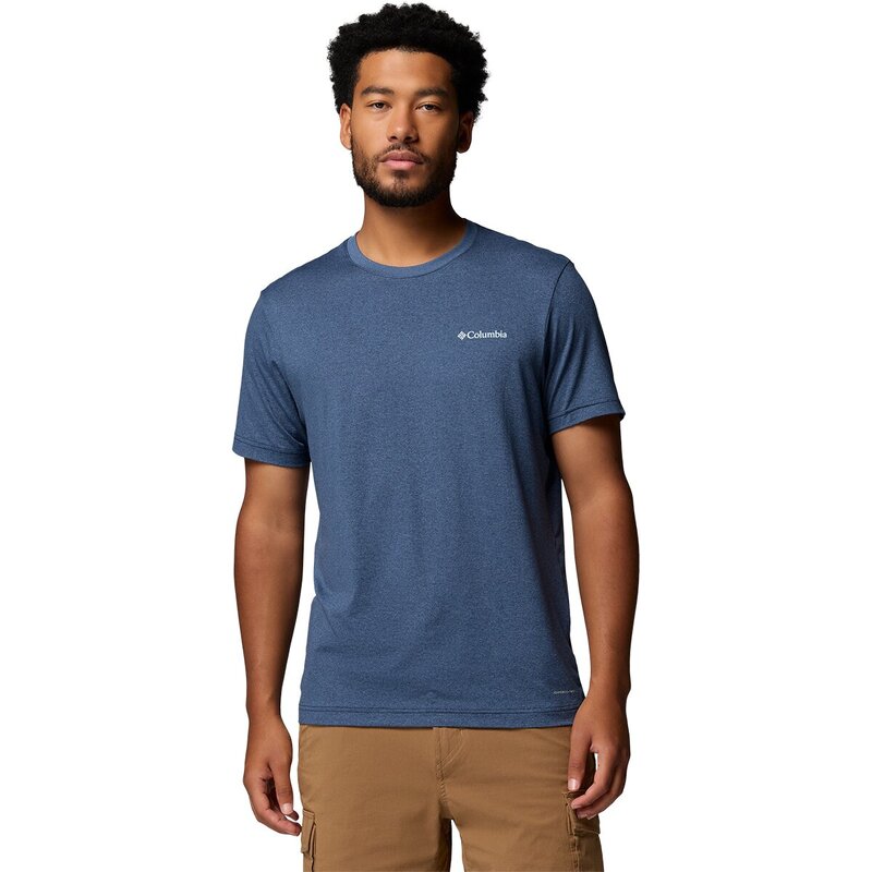 コロンビア メンズ トップス Tシャツ グラフィック Columbia Parsons Point Back Graphic T-Shirt - Men's Collegiate Navy Heather/Linear Peaks ヘザー|ReVida 店