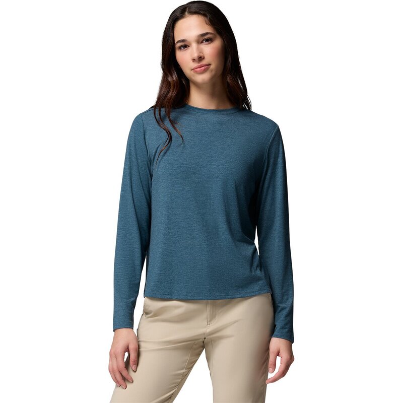 コロンビア レディース トップス Tシャツ 長袖 Columbia CSC Soft Stretch Long-Sleeve T-Shirt - Women's Ever blue Heather ヘザー｜ReVida 店