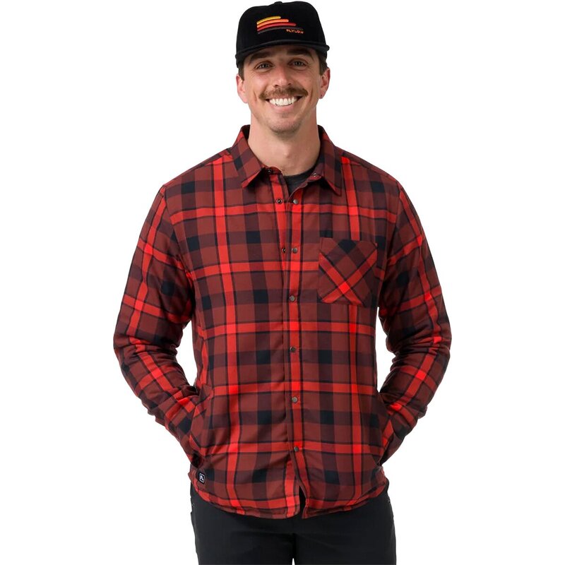 フライロー メンズ トップス シャツ Flylow Sinclair Insulated Flannel - Men's Amaro/Magma Plaid チェック｜ReVida 店