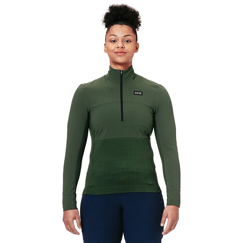 ゴアウェア レディース アウター ジャケット・ブルゾン GOREWEAR TrailKPR Hybrid 1/2-Zip Jacket - Women's Utility Green グリーン|ReVida 店