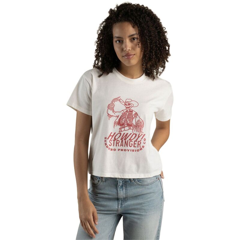 センデロプロビジョンズ レディース トップス Tシャツ Sendero Provisions Co. Howdy Stranger Boxy T-Shirt - Women's Vintage White ホワイト|ReVida 店