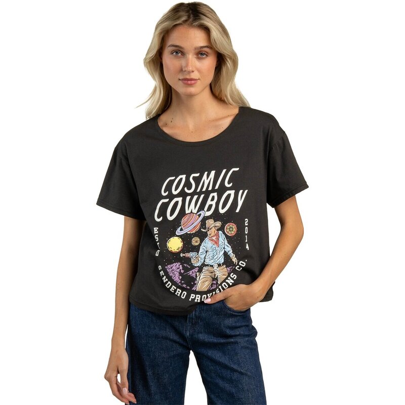 センデロプロビジョンズ レディース トップス Tシャツ Sendero Provisions Co. Cosmicowboy Basic T-Shirt - Women's Charcoal チャコール|ReVida 店