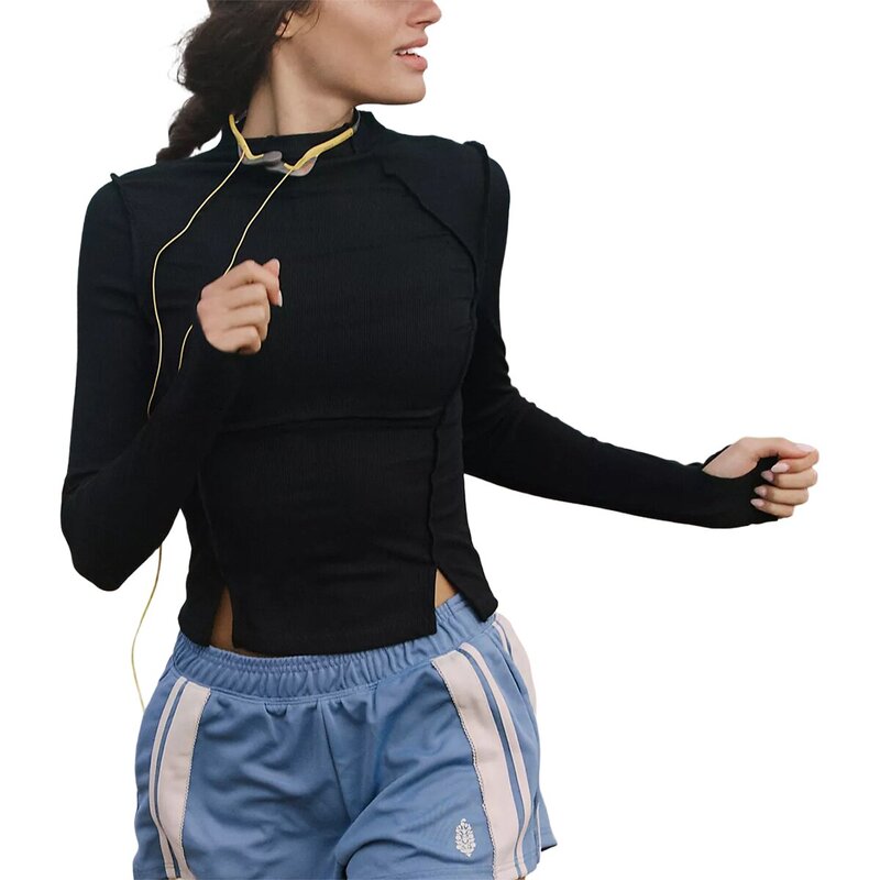 フリーピープル レディース トップス Tシャツ 長袖 FP Movement Love Club Long-Sleeve Top - Women's Black ブラック|ReVida 店