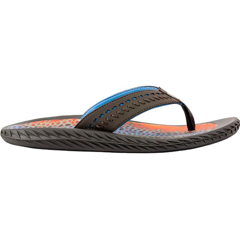 コーカーズ メンズ シューズ サンダル Korkers Brown Trout Fish Flip Flop - Men's Black Olive ブラック｜ReVida 店