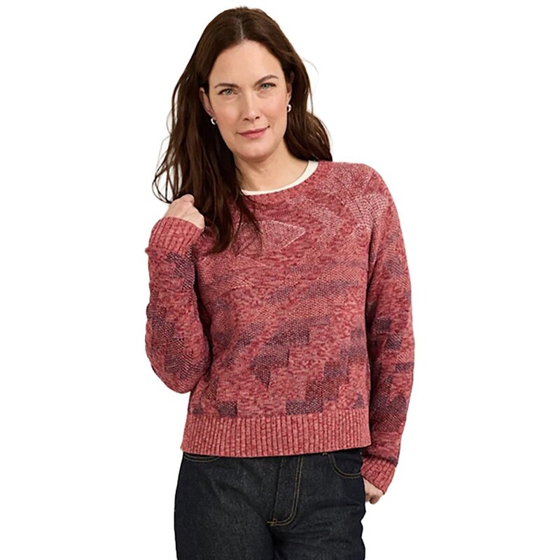 ペンドルトン レディース アウター ニット・セーター コットン Pendleton Raglan Cotton Sweater - Women's Dark Rose Mix|ReVida 店