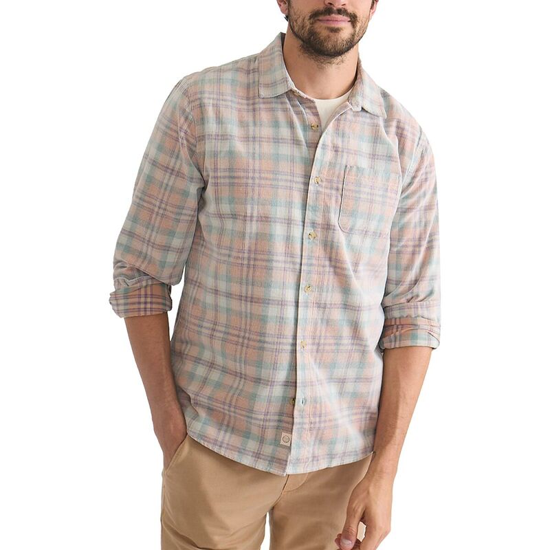 マリーン レイヤー メンズ トップス シャツ Marine Layer Lightweight Plaid Cord Shirt - Men's Cork Multi Plaid マルチカラー
