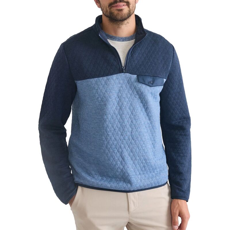 マリーン レイヤー メンズ アウター ニット・セーター カラーブロック Marine Layer Colorblock Corbet Pullover - Men's Navy/Mid Blue ネイビー