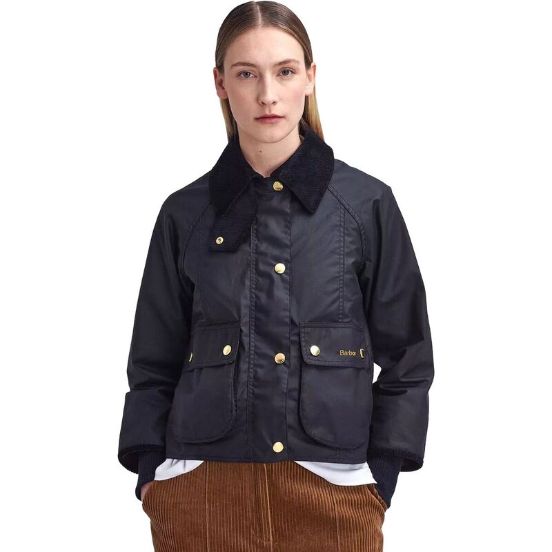 バブアー レディース アウター ジャケット・ブルゾン クロップド ジャケット Barbour Cropped Beadnell Wax Jacket - Women\'s Black/Classic ブラック｜ReVida 店