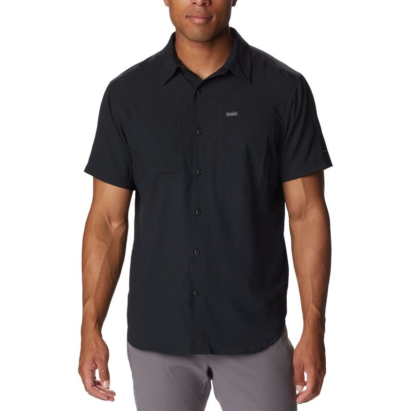 コロンビア メンズ トップス プルオーバー 半袖 Columbia Silver Ridge Utility Lite Short-Sleeve Shirt - Men\u0027s Black 黒いこと トップス-メンズファッション