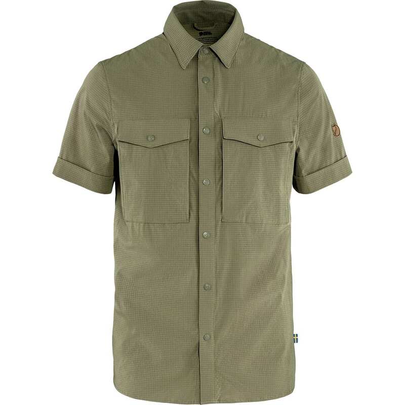 フェールラーベン メンズ トップス シャツ 半袖 Fjallraven Abisko Trekking Short-Sleeve Shirt - Men's Light Olive オリーブ｜ReVida 店