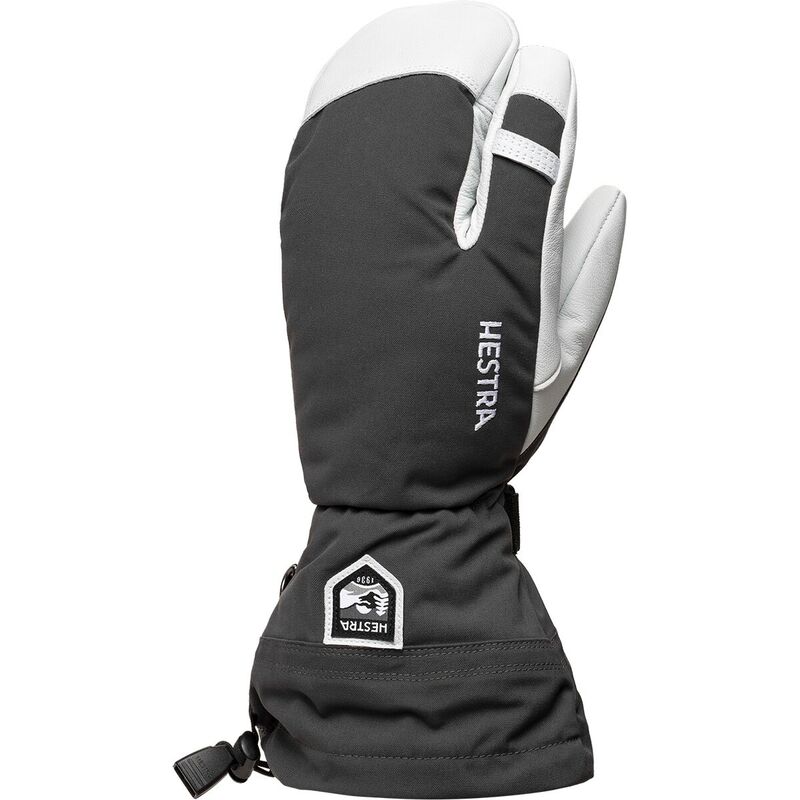 ヘストラ メンズ 佩び物 グローブ なめし革 Hestra Army Leather Heli 3-Finger Glove - Men\u0027s Grey 薄墨色