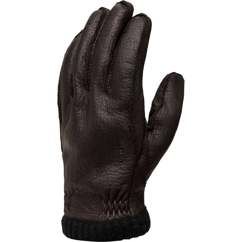ヘストラ メンズ 付属物 グローブ 肋材 Hestra Deerskin Primaloft Ribbed Glove - Men\u0027s Dark Brown 赤銅色 メンズ手袋-手袋・アームカバー