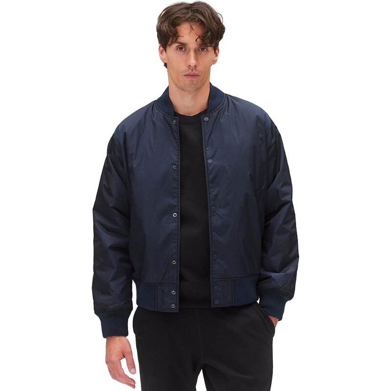 レイニングチャンプ メンズ アウター ジャケット・ブルゾン ナイロン サテン ジャケット Reigning Champ Econyl Satin Nylon Stadium Jacket - Men Navy ネイビー
