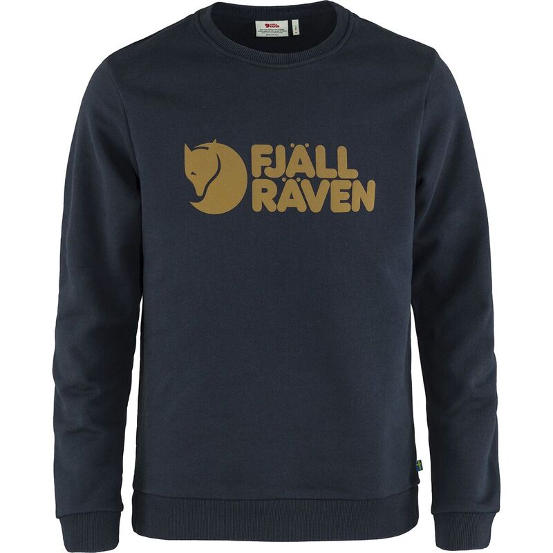 フェールラーベン メンズ アウター ニット・セーター セーター ロゴ Fjallraven Logo Sweater - Men Dark Navy ネイビー